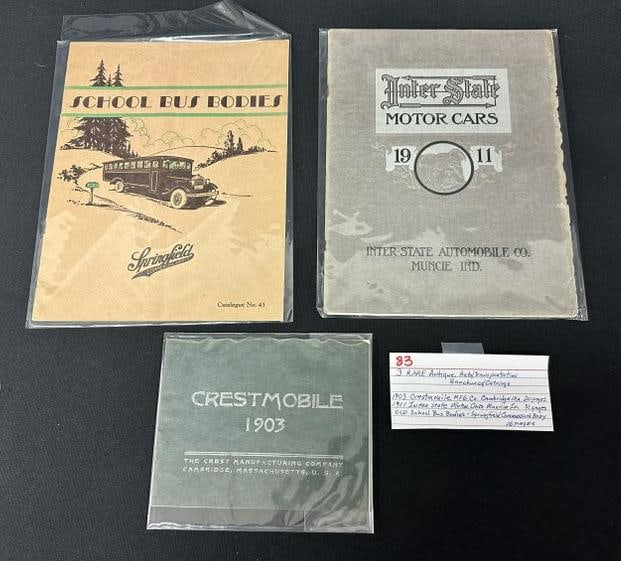 3 Rare antique auto/transportation brochures/catalogs: 1903 Crestmobile Mfg Co. Cambridge MA. 20 (1 of 11)