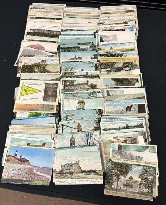 Approx. 377 vintage postcards- approx. 300 New York, approx. 77 non New York (1 of 3)