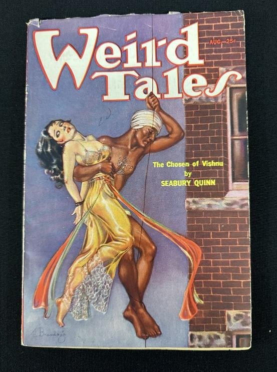 Weird Tales pulp magazine Vol. 22 No.2 August 1933, from estate collection, overall nice condition, (1 of 2)