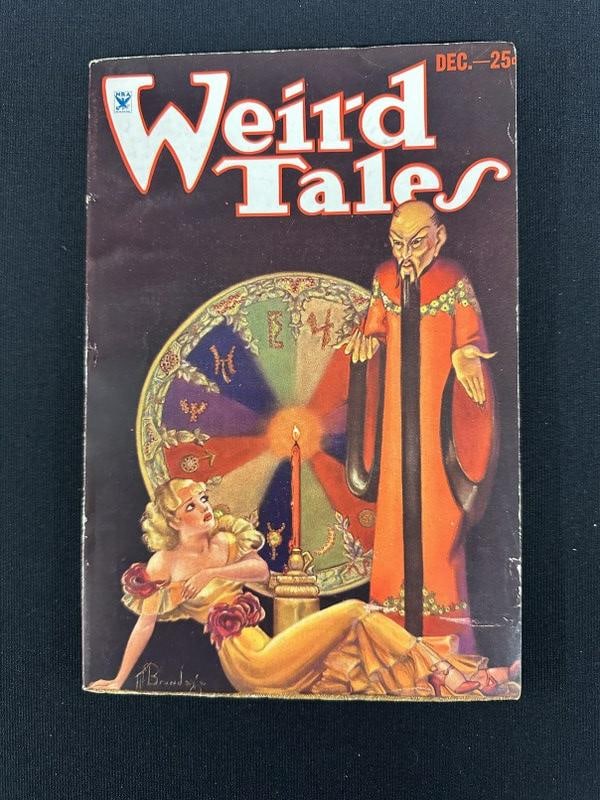 Weird Tales pulp magazine Vol. 22 No.6 December 1933, from estate collection, overall nice (1 of 2)