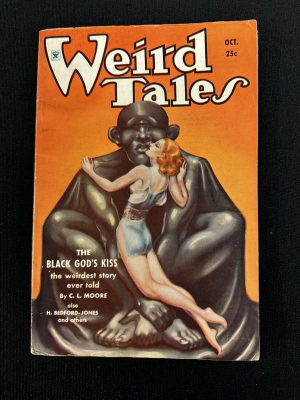 Weird Tales pulp magazine Vol. 24 No.4 October 1934, from estate collection, overall nice condition, (1 of 2)