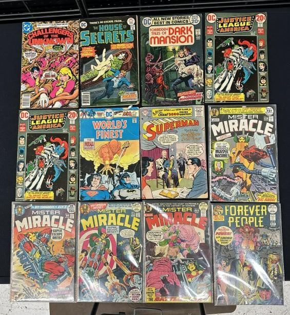(12)DC comics including Jack Kirby, estate found condition, some in better condition than others, (1 of 2)