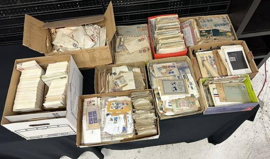 Large estate lot older stamps and first day covers, just as we fund in local estate. Foreign and US,: Large estate lot older stamps and first day covers, just as we fund in local estate. Foreign and US, some never used, most all used. Good lot to sort out for a dealer….