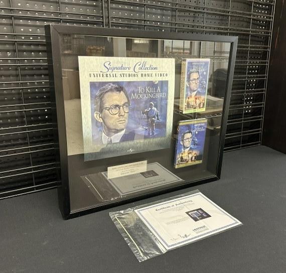 To Kill A Mockingbird Universal Home Video Special Edition Framed Display Presented to Gregory Peck. (1 of 4)