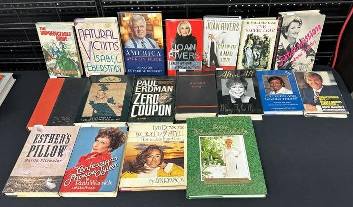 (18) signed books by Authors, in fine condition, from local estate. Includes Ted Kennedy, Joan (1 of 6)
