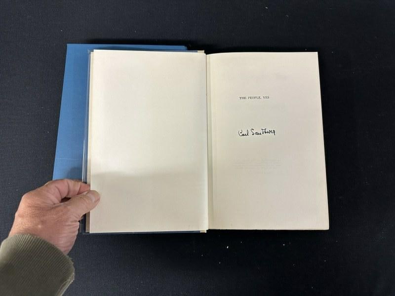 Signed Carl Sandburg 1st Edition ( The People, Yes ) copyright 1936, with hard case. Fine condition,: Signed Carl Sandburg 1st Edition ( The People, Yes ) copyright 1936, with hard case. Fine condition, from local estate.
