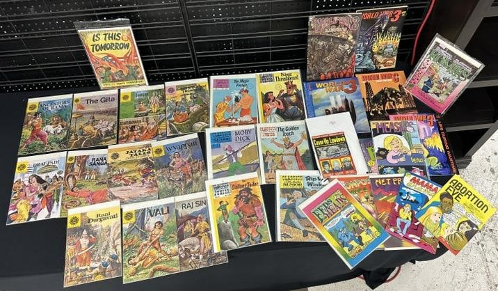 Interesting misc. comic book lot to include (1) Chines Cultural Revolution, INDIAN CLASSICS, (1 of 9)