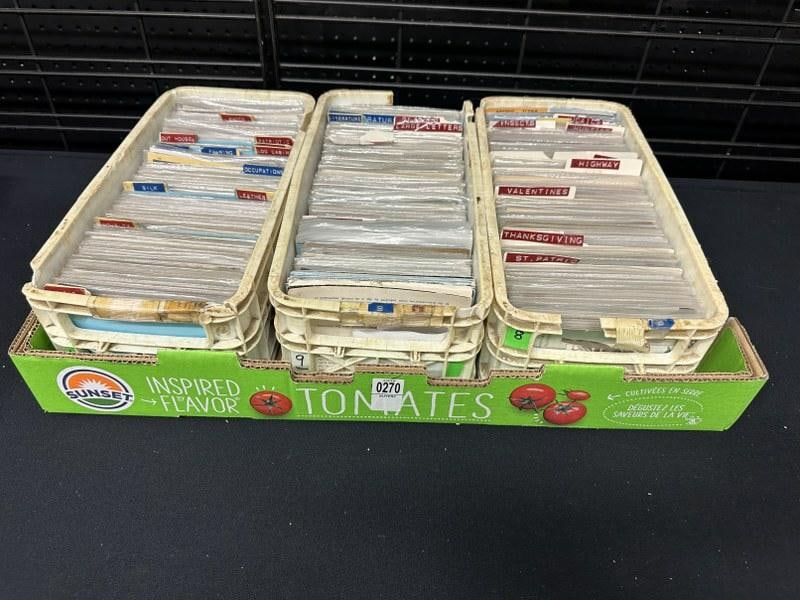 Lot of 1500+ postcards from estate of retired postcard dealer, just as we found them. Includes (1 of 1)