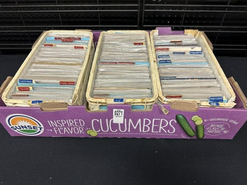 Lot of 1500+ postcards from estate of retired postcard dealer, just as we found them. Includes (1 of 1)