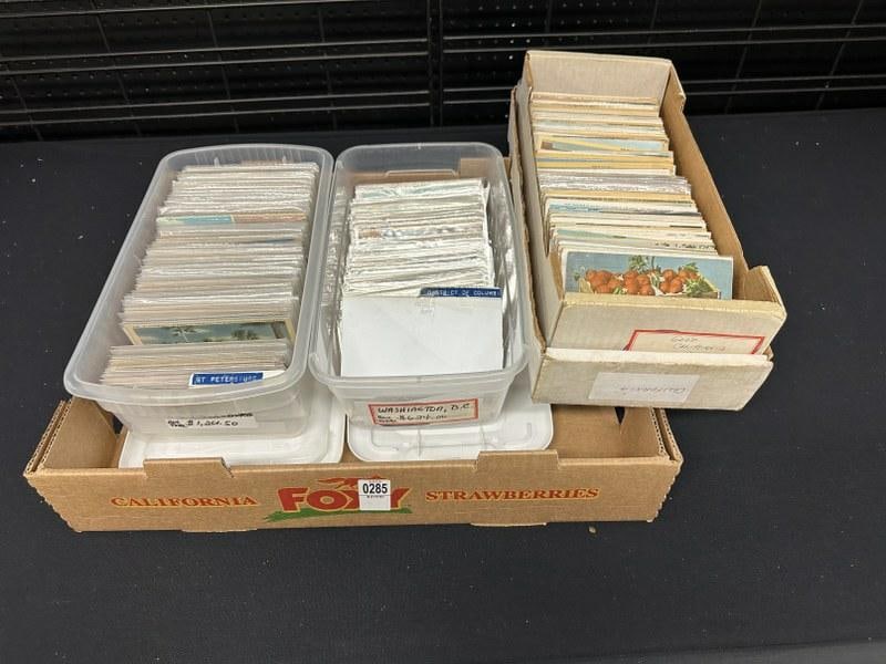 Lot of 1500+ postcards from estate of retired postcard dealer, just as we found them. Includes (1 of 1)