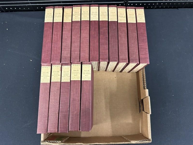 (16) volume Limited Edition set THE WORKS OF DANIEL DEFOE, Number 404 of 1000 registered sets, from (1 of 4)