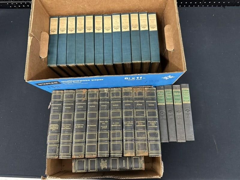 Estate lot misc. sets of books, from Albany, N.Y. estate. Includes (10) volumes of STEVENSON'S (1 of 5)