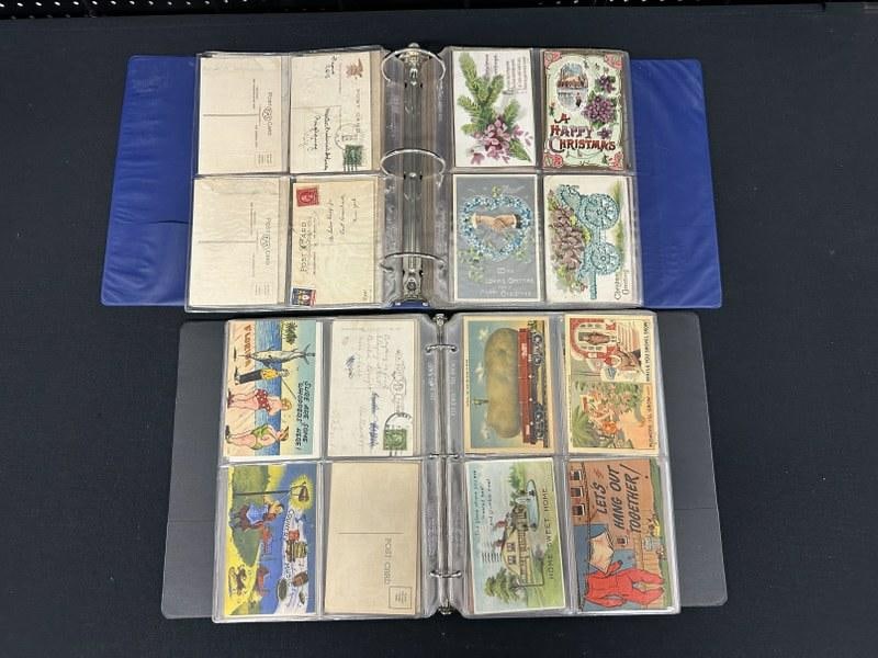 (2) POSTCARD albums from local estate, to include humorous & Christmas (1 of 13)