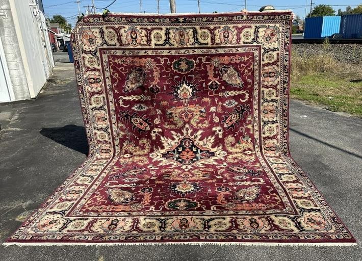 Very nice estate handmade wool oriental rug, from non smoking estate in Woodstock, N.Y. It measures (1 of 4)