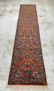 Very nice handmade wool rug, from fine non smoking estate, measures 141" x 30".: Very nice handmade wool rug, from fine non smoking estate, measures 141" x 30".