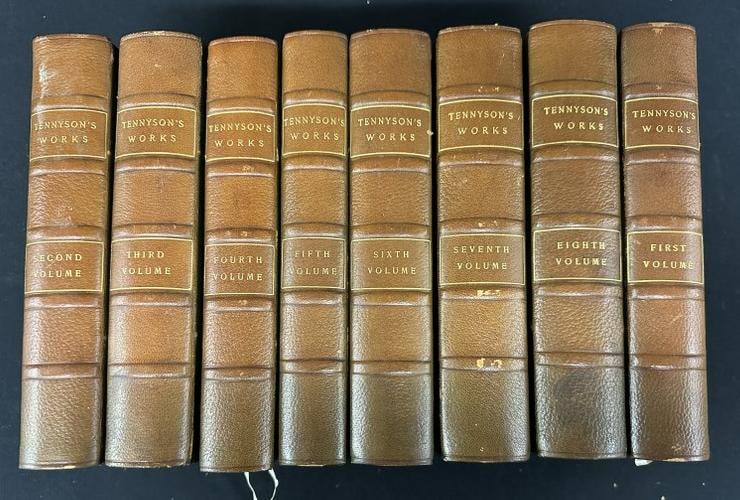 The Works of Alfred Lord Tennyson (Centenary Edition, 1909) Eight Volumes, Number 167 of 1000: The Works of Alfred Lord Tennyson (Centenary Edition, 1909) Eight Volumes, Number 167 of 1000 numbered editions. Leather spines, nice estate condition. Published by G P Putnam's Sons. Books in this au