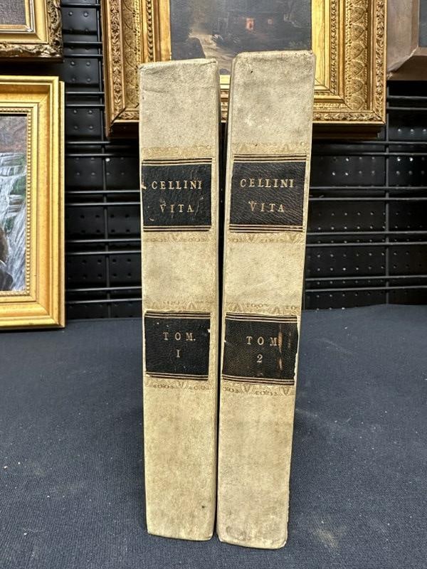 (2) volume set VITA DI BENVENUTO CELLINI OREFICE E SCULTORE FIORENTINO ( MILANO, Published 1806 ). (1 of 5)