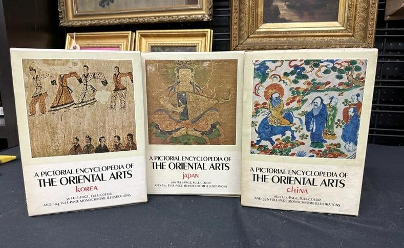 (3) boxed sets of ( ORIENTAL ARTS ) in original boxes, each with mylar sleeves, in fine condition. (1 of 8)