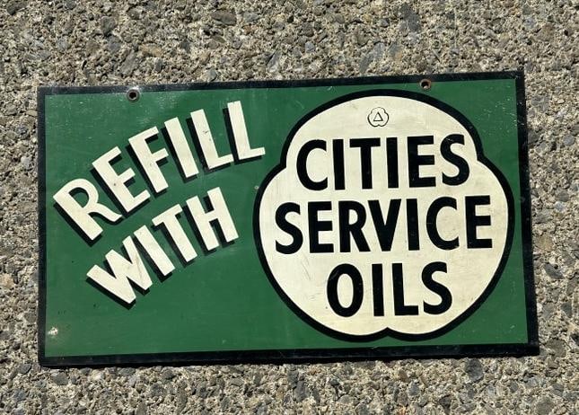 Older double sided (REFILL WITH  CITIES SERVICE OILS & REFILL WITH KOOLMOTOR The Perfect (1 of 4)