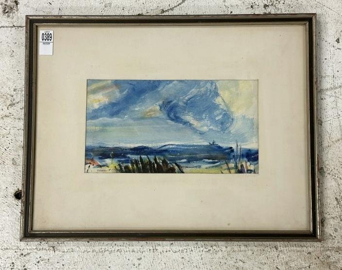 Frederic Nunn (1879 - 1959)  w/color titled ( STORMY WEATHER ), signed lower right, in frame of the (1 of 4)