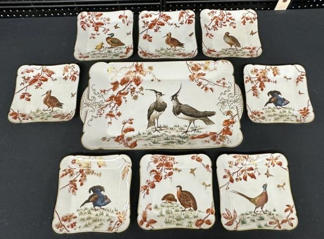 Best (8 pc. ) set HAVILAND LIMOGES platter and (8) dishes in fine estate condition. I see no damage, (1 of 9)