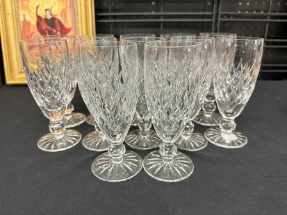 Waterford 12 estate pcs including 6" high beverage glasses, in good estate condition: Waterford 12 estate pcs including 6" high beverage glasses, in good estate condition