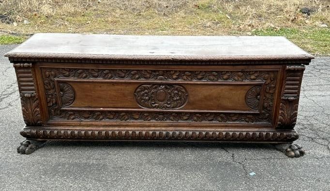 17th or 18th century cassone, brought from Austria in 1938 by estate's parents. It has been in the (1 of 16)