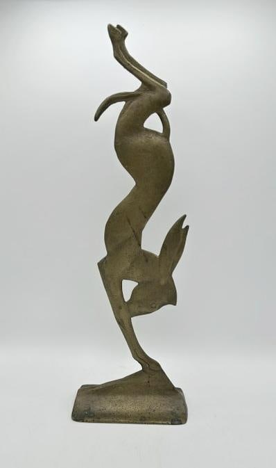 Deco era Brass Donkey Sculpture, 1920-30, France, measures 15.5" high. Unmarked, nice condition. (1 of 3)