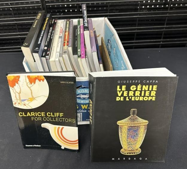 (20) softcover books from the estate collection on Art Deco era collectibles, porcelains, glass, (1 of 5)