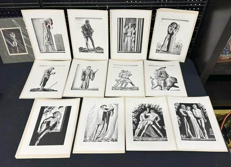 (13) ROCKWELL KENT prints, fine condition, (12) are same size 11" x 8.75". (1 of 3)
