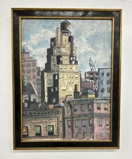 Mark Gotbaum ( 1943-2012 ) o/b cityscape in contemporary frame, well executed, fine condition, (1 of 4)