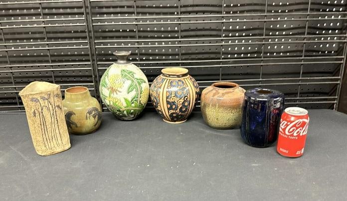 (6) pc. Pottery lot, unusal forms, some older than others, good lot for dealer to sort out…One (1 of 3)