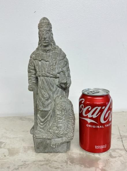 10.5" high carved stone statue ( DANIEL ) carved on side: 10.5" high carved stone statue ( DANIEL ) carved on side
