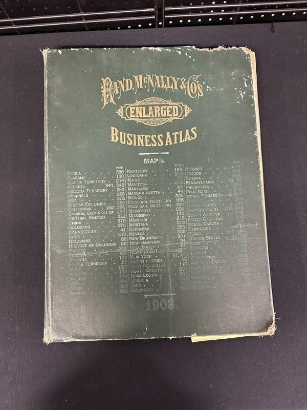 RAND, McNALLY & CO.S ENLARGED BUSINESS ATLAS ( with Maps ) 1908, large format, complete 397 pages, (1 of 5)