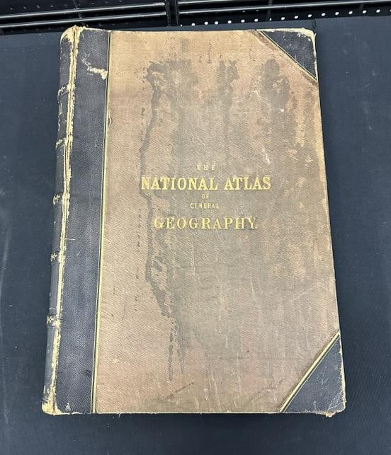 ( 19th c )THE NATIONAL ATLAS OF HISTORICAL, COMMERCIAL, AND POLITICAL GEOGRAPHY. Wonderful maps,: ( 19th c )THE NATIONAL ATLAS OF HISTORICAL, COMMERCIAL, AND POLITICAL GEOGRAPHY. Wonderful maps, complete, EDINBURGH. Wear to covers, inside is overall nice condition.