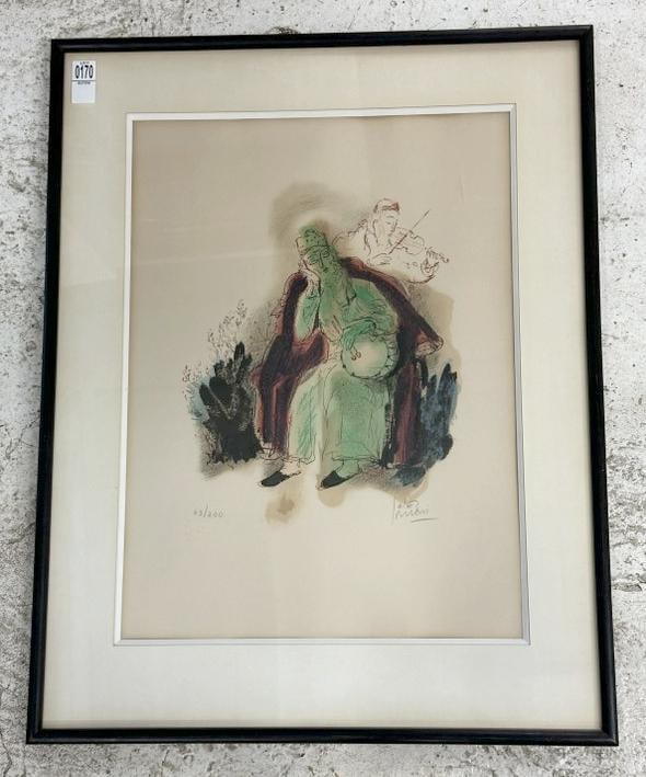 Reuven (Zelicovici) Rubin (1893 - 1974) "Chassidic Musicians" signed limited edition lithograph ( (1 of 5)
