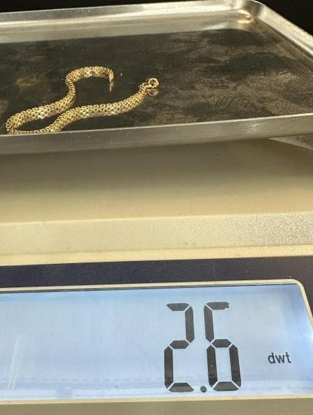 (14K) 7.5" long ladies gold bracelet, weighs 2.6 dwt. (1 of 3)