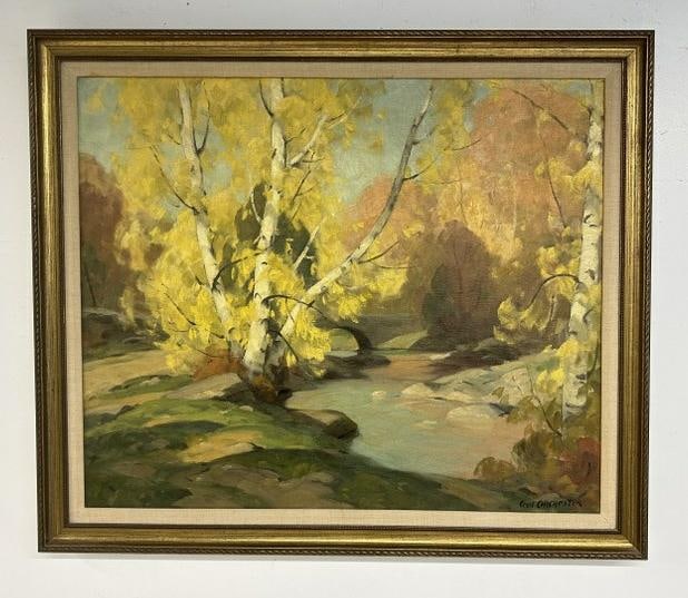 Cecil Chichester (1891 - 1963)  Fall o/c landscape with stream, signed lower right,fresh from estate (1 of 3)