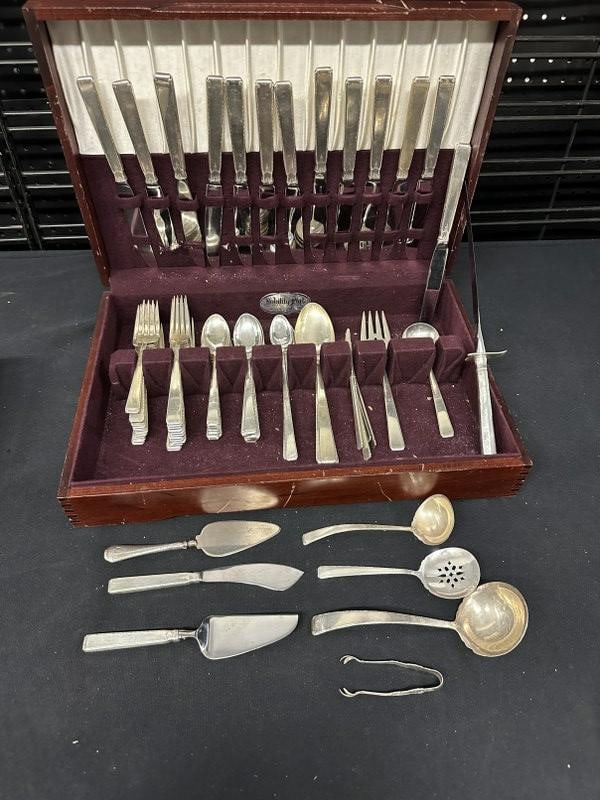 Large sterling silver TOWLE ( Old Lace pattern ) flatware set, fresh from local Hudson Valley (1 of 8)