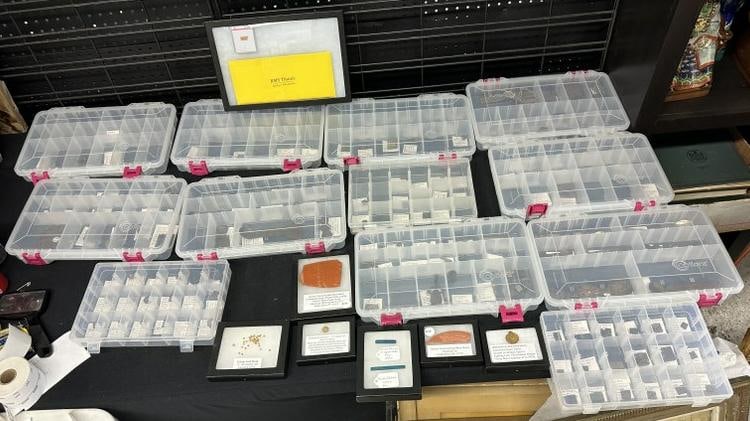 Large lot ancient Roman artifacts and other artifacts from retired dealer. In cases, identified, (1 of 16)