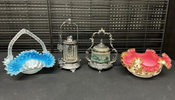 (4) pc. Decorative glass lot from estate of woman who traveled and did shows, in fine condition, (2) (1 of 6)