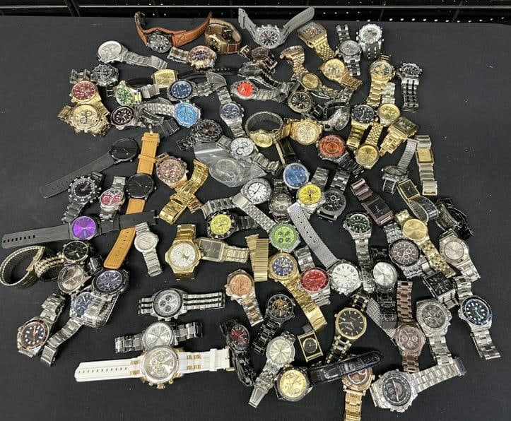 (89) Men's contemporary wristwatches from estate in town of a gentleman who loved t buy watches,: (89) Men's contemporary wristwatches from estate in town of a gentleman who loved t buy watches, INVICTA, AMERICAN EXCHANGE, STAUER, U S POLO ASSOCIATION, SHARK, ETC. ( mostly INVICTA ). Overall nice
