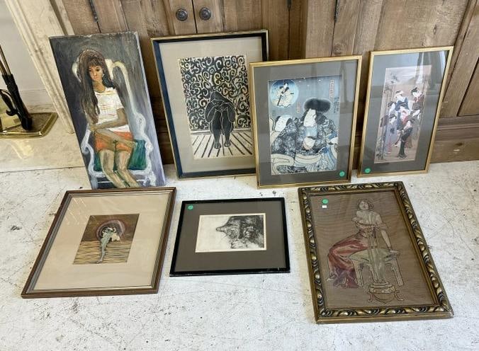 (7) framed pcs. Of artwork from Westchester, N.Y. estate, includes MID CENTURY prints, Charles Bragg (1 of 7)