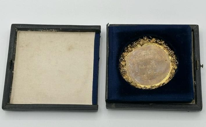 RARE 14K Suydam Prize Medal IN THE NATURAL SCIENCES, from ( RUTGERS COLLEGE ), July 1856 ( to Josiah (1 of 7)