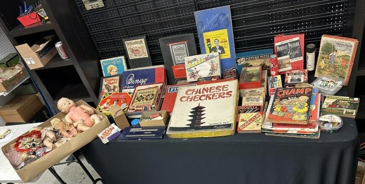 Big estate lot vintage toys and games, dolls, books, puzzles, etc. From six generation Stone Ridge, (1 of 11)