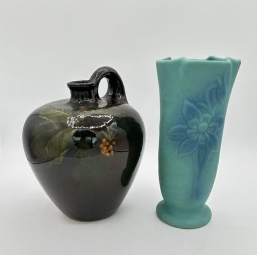 Art Pottery (2 pcs. ) Weller Louwelsa & Van Briggle vase, both in nice estate condition, signed. (1 of 4)