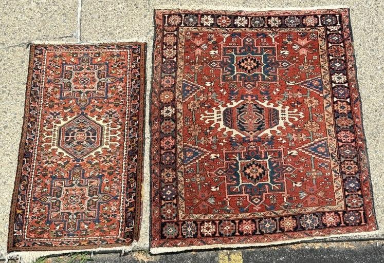 (2) estate handmade oriental scatter rugs, from six generation farmhouse in Stone Ridge, N.Y. In (1 of 5)