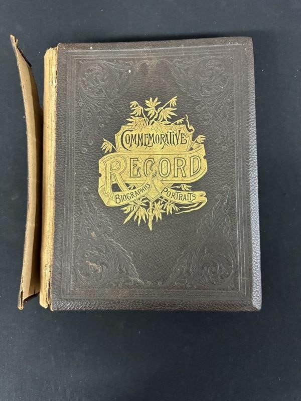 COMMEMORATIVE RECORD ULSTER COUNTY NEW YORK ( BIOGRAPHIES PORTRAITS ), in as found estate condition,: COMMEMORATIVE RECORD ULSTER COUNTY NEW YORK ( BIOGRAPHIES PORTRAITS ), in as found estate condition, spine is off but there with small piece missing, inside is intact. Published 1896 J H Beers & Co. C