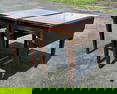 Matched pair of mahogany dropleaf tables, structurally sound, some light wear to finish, good