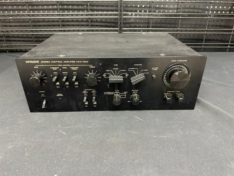 Vintage HITACHI HCA-7500 stereo control amplifier, from estate collection, powers up. Serial number (1 of 6)